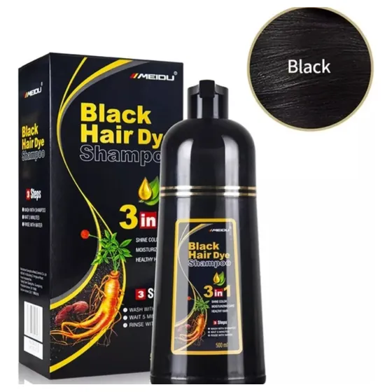 Shampoo Tinte Meidu Negro 500ml 100% Cobertura Canas