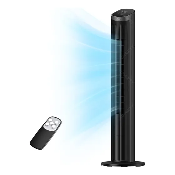 Ventilador De Torre Shawty® 40 Pulgadas 100cm Con Control Remoto, 5 Velocidades Temporizador 12h, Silencioso Y Portátil, Ideal Dormitorio, Oficina, Cocina