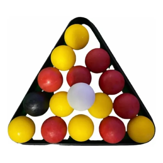 Juego Bolas Pool Pvc 36mm Chicas Con Triangulo