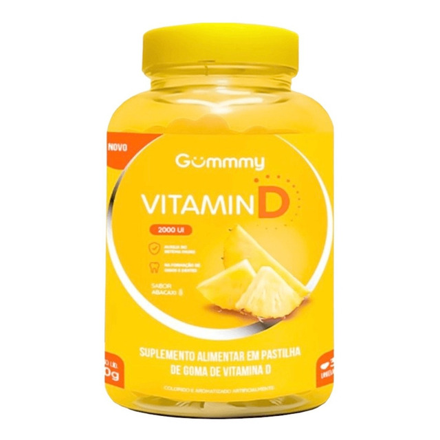 Suplemento Alimentar Gummy Vitamina D Sabor Abacaxi C/30uni Suplemento Alimentar Gummy Vitamina D Sabor Abacaxi C/30uni