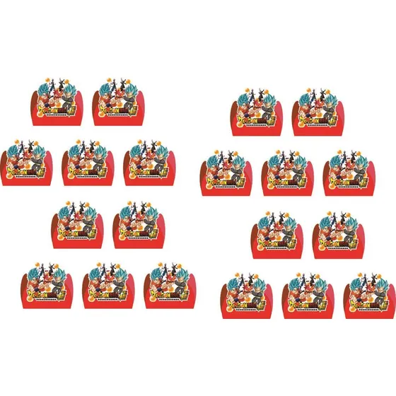 100 Forminhas Para Doces 4 Pétalas Dragon Ball Super