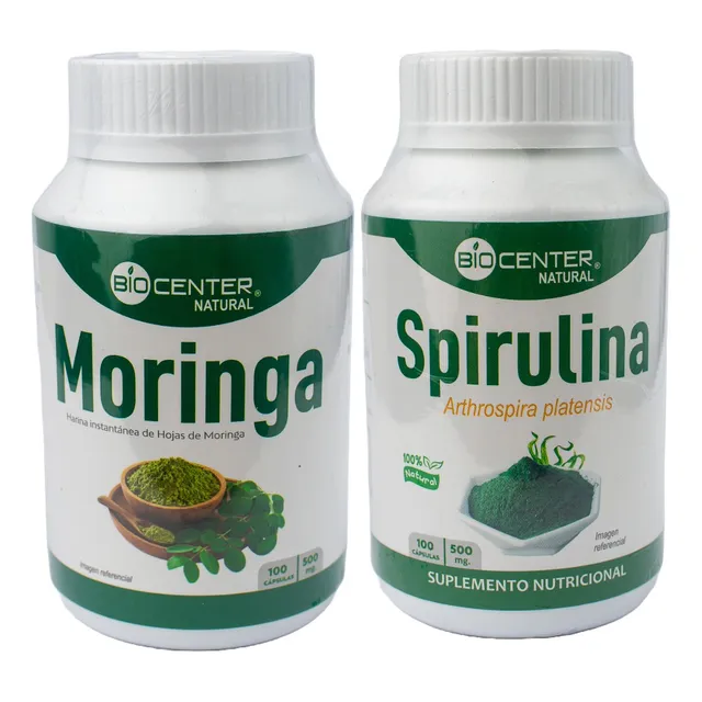 Duo Antiviral Spirulina Pura+moringa X 200 Capsulas