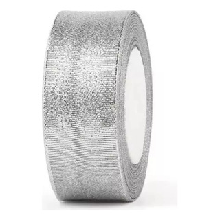 Listón De Organza Metalizada 40mm Ancho Por 23 Mts Largo Listón De Organza Metalizada 40mm Ancho Por 23 Mts Largo