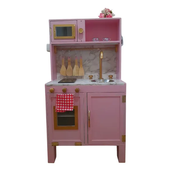 Cocinita Infantil De Diseño Con Luz Rosa