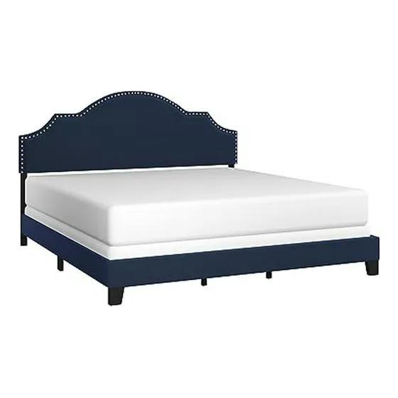 Cama King Hillsdale Cynthia Moderna Tapizada Con Cabecera De