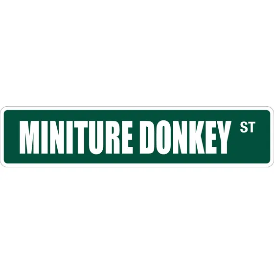 Miniatura Burro Novedad Letrero Calle Metal Aluminio Ss