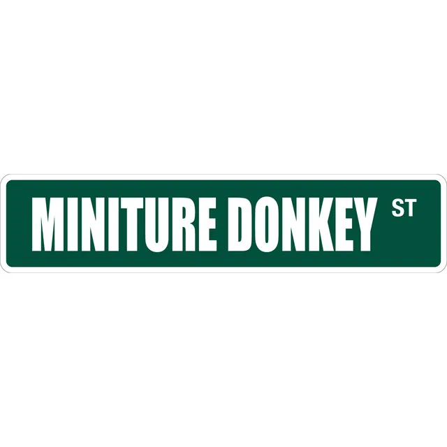 Miniatura Burro Novedad Letrero Calle Metal Aluminio Ss