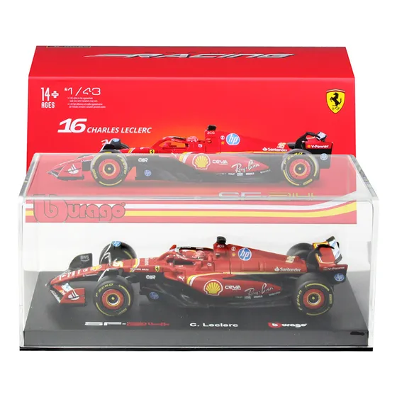 Burago 2024 F1 Ferrari Sf24 #16 Charles Leclerc Fórmula 1:43