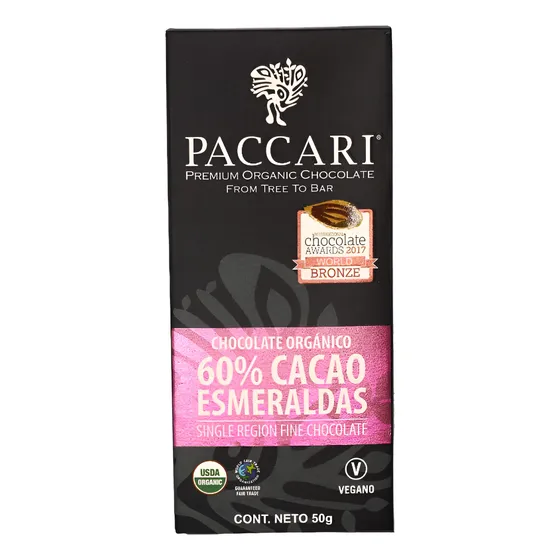 Paccari Chocolate 60% Esmeraldas