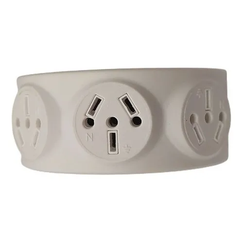 Adaptador Electrico Triple Giratorio Pared 3 Toma Tripto Vc 