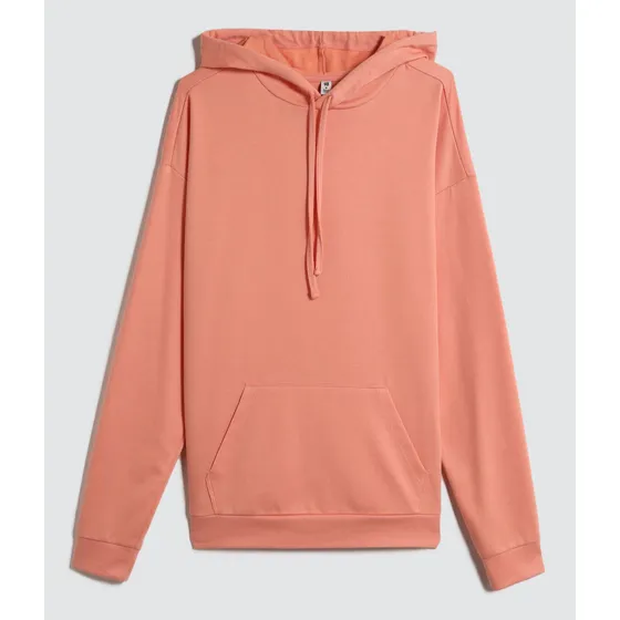 Buzo Para Mujer  Ostu Color Coral Hoodie En Poliéster #4006