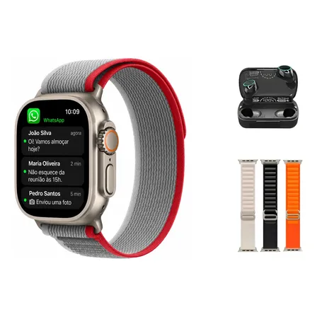 Smartwatch Lançamento 2026 Watch Ultra 5 Pro Max - Series 10 Prateado