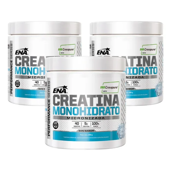 Creatina Creapure Monohidrato Ena Sport Pote 200grs