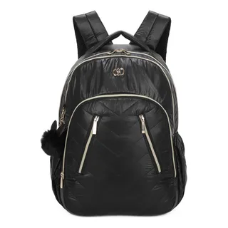 Bolsa Mochila Meghan Poliéster Santino Preta Sab413u01 Bolsa Mochila Meghan Poliéster Santino Preta Sab413u01