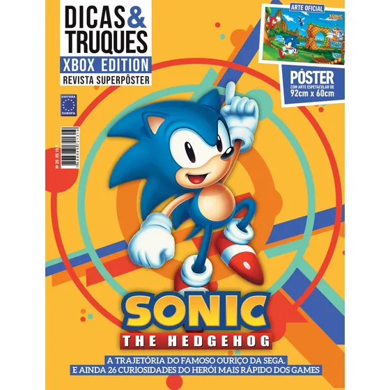 Sonic The Hedgehog - Arte A - Superpôster Game Master, de Editora Europa. Editorial Editora Europa Ltda., capa mole em português, 2021