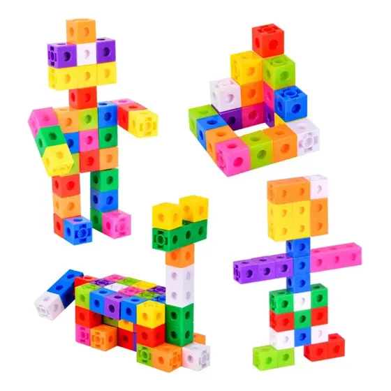 Bloques Cubos Ladrillos De Encastre Construcción Juego Niños
