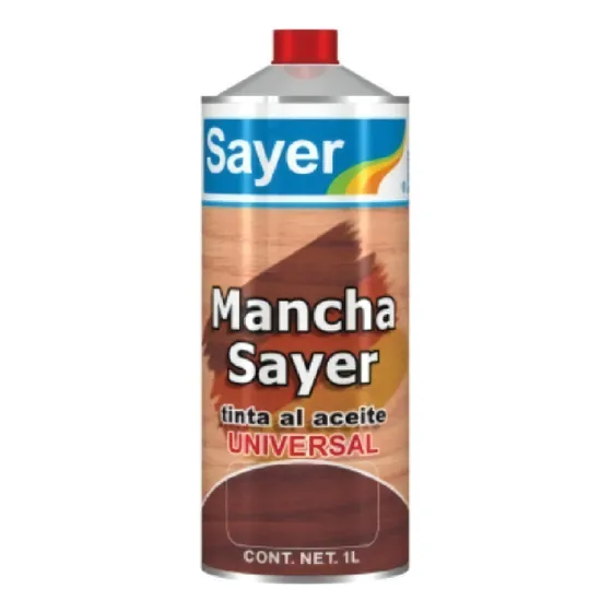 Mancha Nogal Clásico 1 Litro Tinta Aceite Sayer Ts-6115.30 Color Marrón
