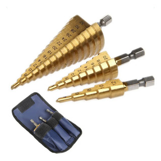 Conjunto De 3 Brocas Hss Step Cone, Cortador De Furos Métric Conjunto De 3 Brocas Hss Step Cone, Cortador De Furos Métric