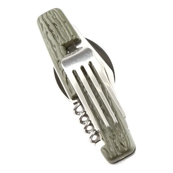 Cuchillo Plegable Multifunción Gadgets Tenedor Cuchara Inoxi