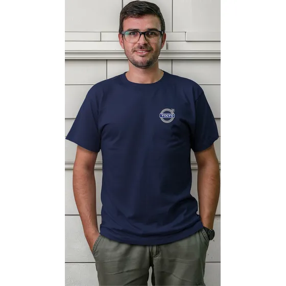 Camiseta T-shirt Remera Masculina Moda Bordado Logo Volvo