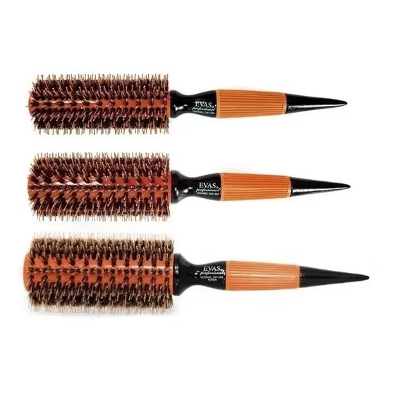 Kit 3 Escova De Cabelo Profissional Evas Cm 1303, 1304, 1305