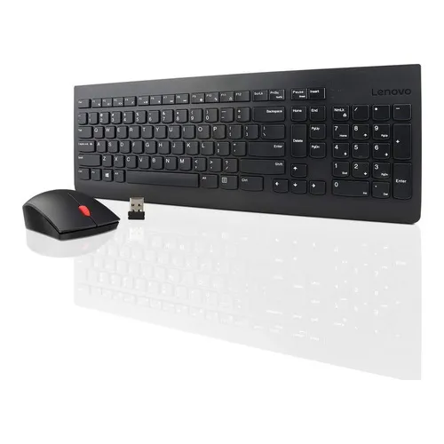 Combo De Teclado Y Mouse Inalambrico Lenovo - Español Color del mouse Negro Color del teclado Negro