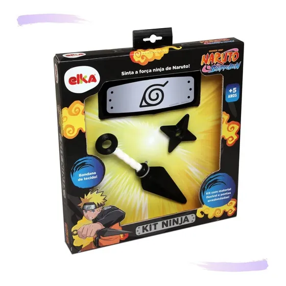 Kit ninja de Naruto Shippuden con bandana Kunai y Shuriken Elka