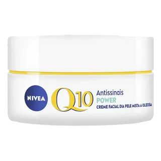 NIVEANIVEA Creme Facial Antissinais Q10 Power Dia FPS 30 50g, Reduz Rugas, Contr