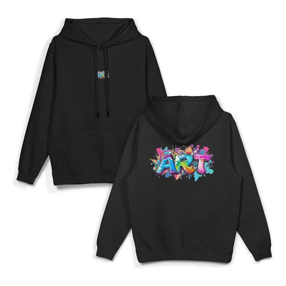Moletom Blusa Canguru Unissex Art Desenho Tinta Cor Escola