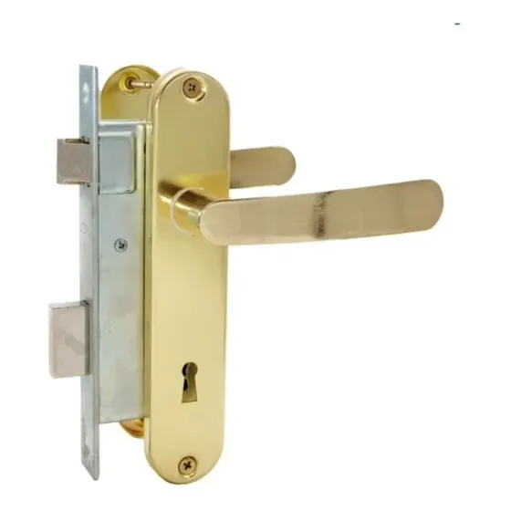 Cerradura Para Puerta Llave Odis Simona Derecha/izquierda Color Dorado Acabado Satinado Con Pestillo Entero
