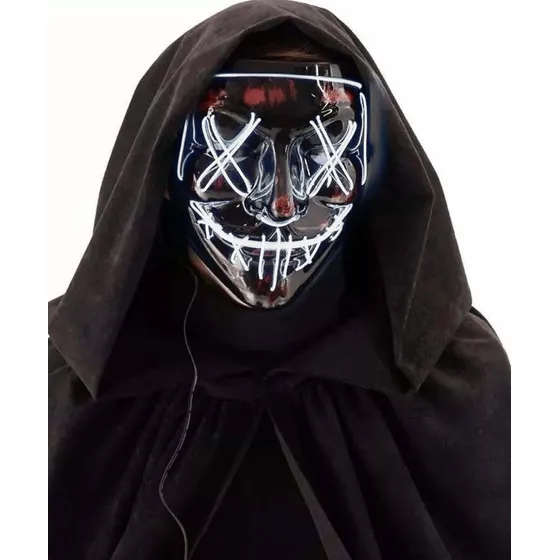 Mascara La Purga Luz Led Terror Halloween Palermo Z Norte