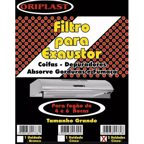 Manta Filtro Coifa Exaustor Depurador 2 Unidades