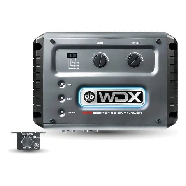 Epicentro DB Drive WDXBE6 WDX Series Restaurador De Bajos Digital 2 Canales Con Control de Bajos Color Gris