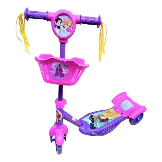 Monopatin Princesas 3 Ruedas Canasto Con Luz Y Melodia Tun