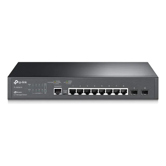 Conmutador Gigabit Tp-link Tl-sg3210 V3 De 8 Puertos Con 2 R