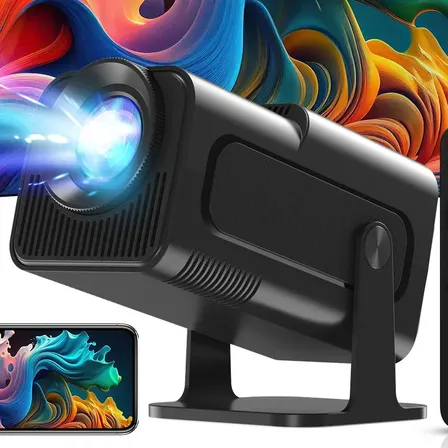 Projetor Conentool Hy320 Smart Android 11.0, 1080p e Suporte a 8K, com Wi-Fi 6 e Bluetooth, para Projeção de até 300"