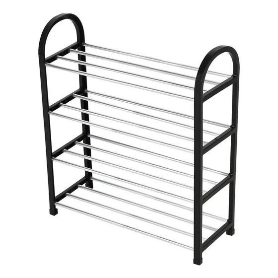 Zapatera Organizador De 4 Niveles Metalica Armable Multiuso