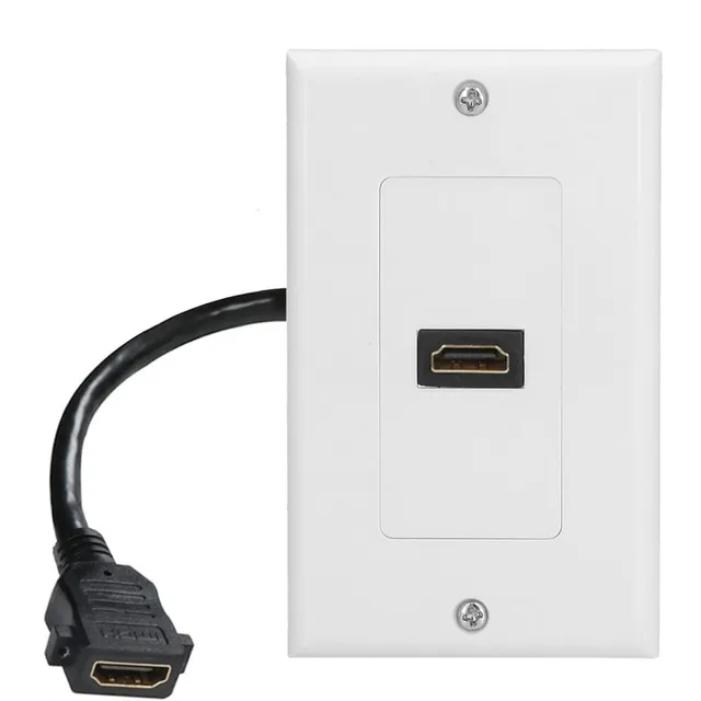 Placa De Pared 1 Puerto Hdmi 1080p Conector Extension Hembra
