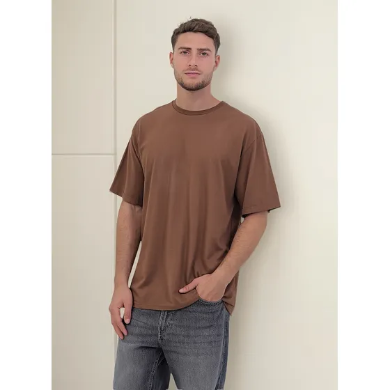 Remera Vilo Oversize Hombre Lisa Algodon