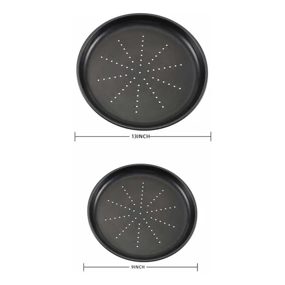 Sarten Para Pizza Agujero Utensilio Redondo Acero Hogar