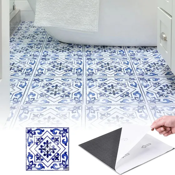 Baldosa Adhesiva Marroquí 30x30cm Vinilo Para Piso Paq X 6