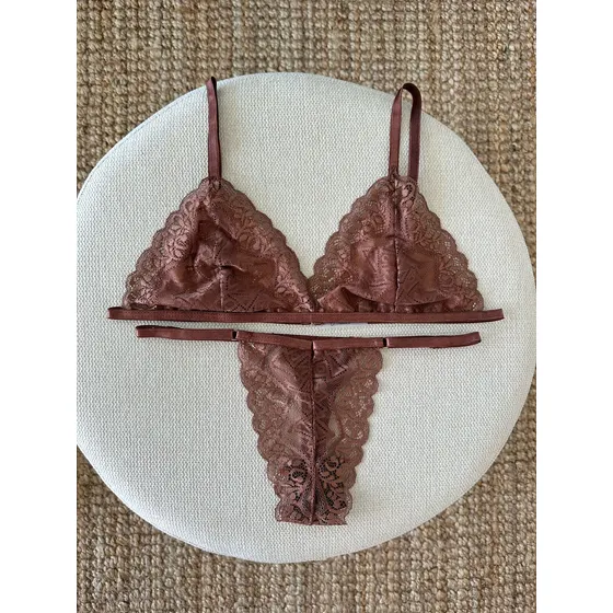 Lenceria Julliette Conjunto Ariel Basic Marron