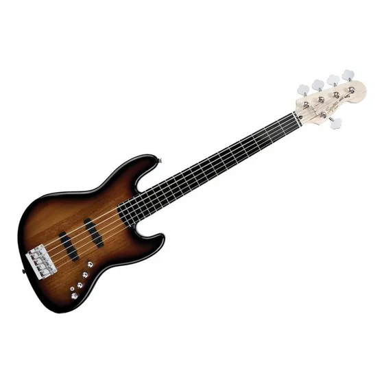 Squier Deluxe Activo Jazz Bass 5 Cuerdas Color Sunburst Orientación De La Mano Diestro