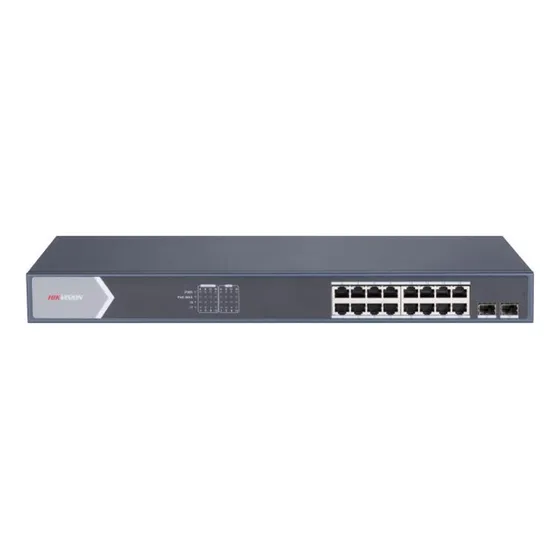 Switch 16 Puertos Gigabit Poe +2 Puerto Fibra Óptica Gigabit