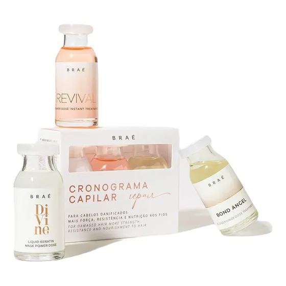 Cronograma Capilar Braé Repair Reparação 3x13ml Frete Grátis