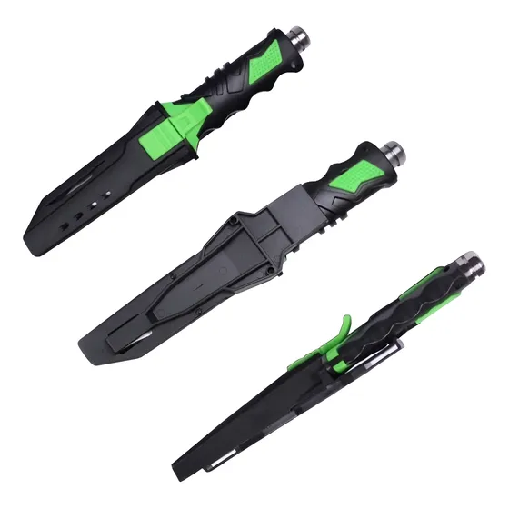 Cuchillo Buceo Acuático Táctico Pesca + Estuche Correas 313