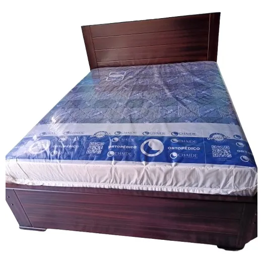 Colchón  + Cama Fynymuebles 2 1/2 Plazas  Madera  Moderno