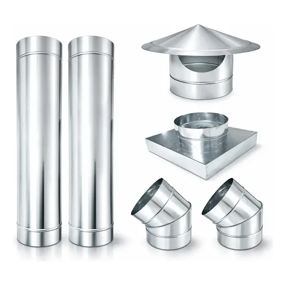 Kit Para Churrasqueira Pré Moldada 30x30/150mm Galvanizado