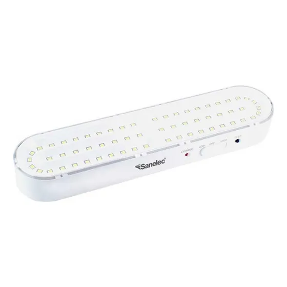 Luminario lampara recargable de emergencia Sanelec Blanco