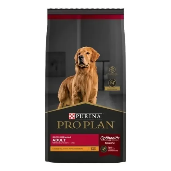 Alimento Pro Plan OptiHealth Pro Plan para perro adulto de raza mediana sabor pollo y arroz en bolsa de 15kg | Cuotas sin interés